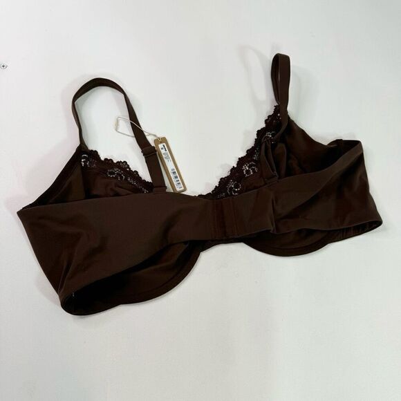 Skims Bra Womens Size 46DD Brown Cocoa Fits Everybody Lace Innerwear NWT - Picture 2 of 6
